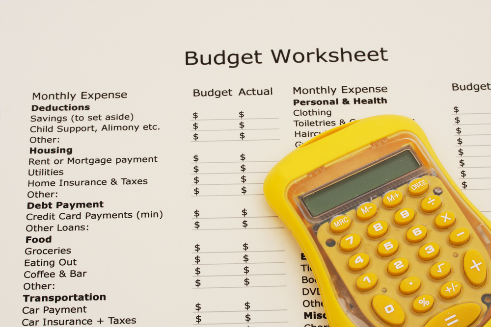 Budget worksheet
